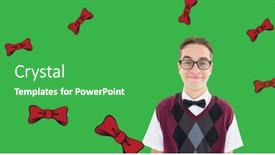  Presentation with green fashion - Slides featuring digital-composite-portrait-of-young background and a shamrock green colored foreground