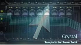  Presentation with computer security - Presentation theme enhanced with digital-composition-of-arrow-icons background and a  colored foreground