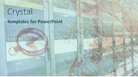  Presentation with compass map - Presentation design with digital-composition-of-compass background and a light blue colored foreground