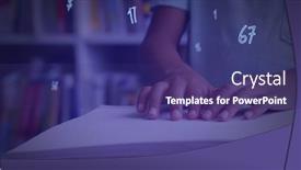  Presentation with digital book - Theme featuring digital-composition-of-numbers background and a  colored foreground