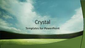  Presentation with soccer field - Presentation design with digital composition of soccer field background and a light blue colored foreground