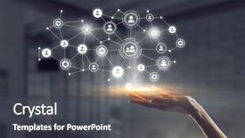  Presentation with digital technologies - Presentation design featuring digital connectivity - presenting wireless technologies mixed media background and a dark gray colored foreground