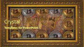  Presentation with digital art - Beautiful slides featuring digital-currency-concept-of-nft backdrop and a tawny brown colored foreground