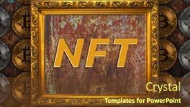  Presentation with crypto - Slide deck featuring digital-currency-concept-of-nft background and a tawny brown colored foreground
