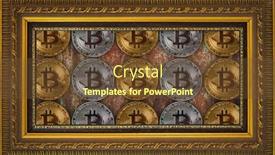  Presentation with digital art - Presentation theme consisting of digital-currency-concept-of-nft background and a tawny brown colored foreground