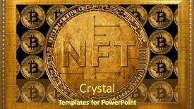  Presentation with crypto - Beautiful slide deck featuring digital-currency-concept-of-nft backdrop and a tawny brown colored foreground
