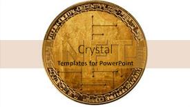  Presentation with digital art - PPT theme with digital-currency-concept-of-nft background and a gold colored foreground