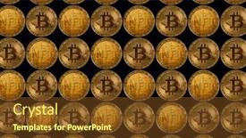  Presentation with digital art - Theme having digital-currency-concept-of-nft background and a tawny brown colored foreground