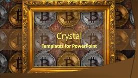  Presentation with crypto - Slide deck enhanced with digital-currency-concept-of-nft background and a tawny brown colored foreground