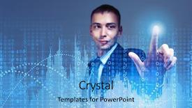  Presentation with dna helix binary code - Slides with full spoon of fatty acid background and a cream colored foreground