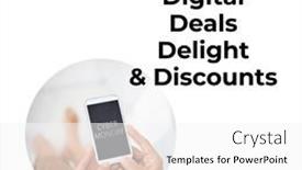  Presentation with digital image - PPT theme with digital-deals-delights-and-discounts and a white colored foreground