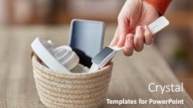  Presentation with smart home - Slide deck featuring digital-detox-and-technology-concept background and a coral colored foreground