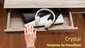  Presentation with detox - Presentation theme with digital-detox-and-technology-concept background and a tawny brown colored foreground