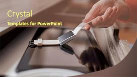  Presentation with detox - Slide set having digital-detox-and-technology-concept background and a violet colored foreground