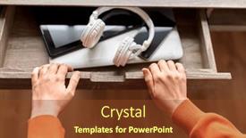  Presentation with detox - PPT theme with digital-detox-and-technology-concept background and a tawny brown colored foreground