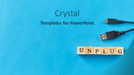  Presentation with detox - Presentation theme featuring digital-detox-and-technology-concept background and a cyan colored foreground