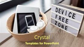  Presentation with detox - Theme having digital-detox-and-technology-concept background and a coral colored foreground