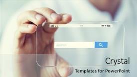  Presentation with search - Theme enhanced with digital display - business technology and people concept background and a lemonade colored foreground