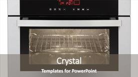  Presentation with floral border over white - Theme consisting of digital display - microwave oven isolated on white background and a tawny brown colored foreground