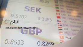  Presentation with exchange rates - Audience pleasing slides consisting of digital display with exchange rate backdrop and a  colored foreground