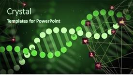  Presentation with dna genetic - Presentation theme having digital-dna-strands-float background and a tawny brown colored foreground