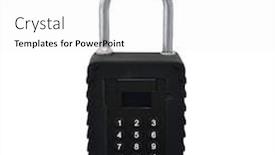  Presentation with digital - Beautiful PPT theme featuring digital-door-lock-on-white backdrop and a white colored foreground