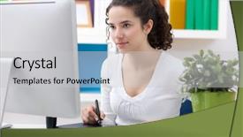  Presentation with graphic images - Amazing PPT layouts having digital draw - graphic designer working using pen backdrop and a light gray colored foreground