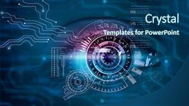  Presentation with personality - Slide deck enhanced with digital eye - scanning for personality identification background and a ocean colored foreground