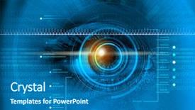  Presentation with personality - PPT layouts consisting of digital eye - scanning for personality identification background and a ocean colored foreground