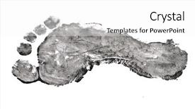  Presentation with digital forensics - Audience pleasing PPT theme consisting of digital forensics - black footprint backdrop and a white colored foreground