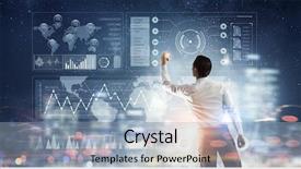  Presentation with digital technologies - Cool new PPT theme with digital future international - innovative technologies for business mixed backdrop and a light blue colored foreground