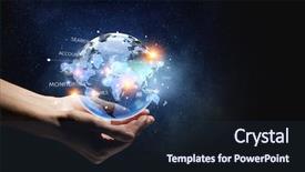  Presentation with digital technologies - PPT theme with digital future international - technologies connecting the world background and a wine colored foreground