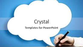  Presentation with human growth - Colorful slide deck enhanced with digital growth - close up of human hand backdrop and a white colored foreground