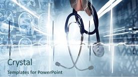  Presentation with digital health - Audience pleasing PPT theme consisting of digital health - modern medicine cardiology concept mixed backdrop and a sky blue colored foreground