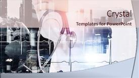  Presentation with digital health - Presentation design consisting of digital health - modern medicine cardiology concept mixed background and a lemonade colored foreground