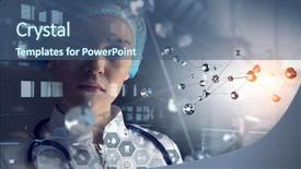  Presentation with digital health - Audience pleasing slide deck consisting of digital health - wireless interaction and connection mixed backdrop and a ocean colored foreground