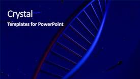  Presentation with dna structure - Colorful PPT theme enhanced with digital illustration dna structure render backdrop and a navy blue colored foreground