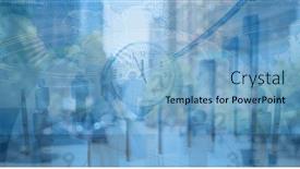  Presentation with global public health - Amazing theme having digital-illustration-of-a-clock backdrop and a light blue colored foreground