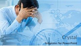  Presentation with digital image processing - Slides enhanced with digital-illustration-of-a-clock background and a light blue colored foreground