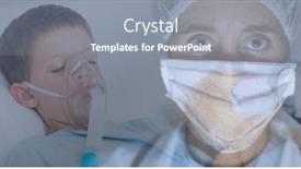  Presentation with covid bed - Amazing PPT layouts having digital-illustration-of-a-doctor backdrop and a gray colored foreground