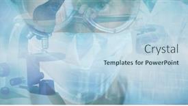  Presentation with public health covid - PPT theme having digital-illustration-of-a-doctor background and a sky blue colored foreground