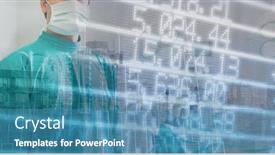  Presentation with global public health - Beautiful theme featuring digital-illustration-of-a-doctor backdrop and a teal colored foreground