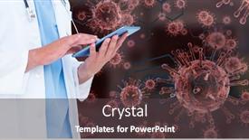  Presentation with public health covid - Colorful PPT theme enhanced with digital-illustration-of-a-doctor backdrop and a tawny brown colored foreground