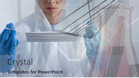  Presentation with digital statistics - Presentation design having digital-illustration-of-a-doctor background and a light blue colored foreground