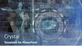  Presentation with human body - Colorful slide set enhanced with digital-illustration-of-a-human backdrop and a ocean colored foreground