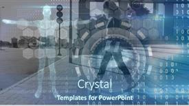  Presentation with human body - Amazing PPT theme having digital-illustration-of-a-human backdrop and a ocean colored foreground