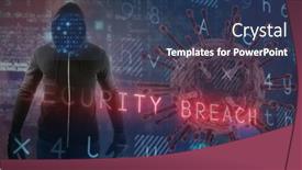  Presentation with security breach - Slides with digital-illustration-of-a-macro background and a ocean colored foreground