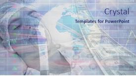  Presentation with global economy - Theme featuring digital-illustration-of-a-patient background and a lemonade colored foreground