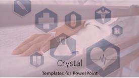  Presentation with digital hospital - Presentation theme featuring digital-illustration-of-a-patient background and a  colored foreground