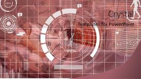  Presentation with digital hospital - Slide deck having digital-illustration-of-a-patient background and a coral colored foreground